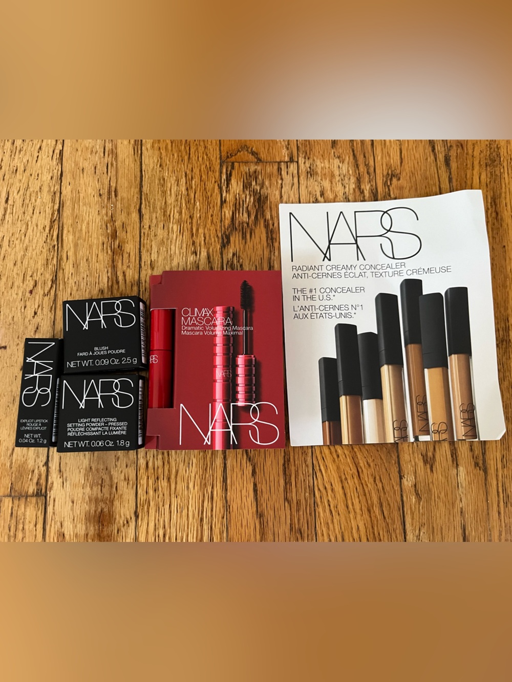 NARS gift set with sample sizes